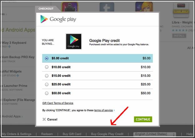 Add Money To Google Play Gift Card