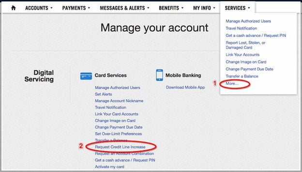 how to increase credit limit capital one app