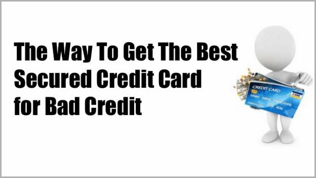Best Secured Credit Card For Bad Credit India
