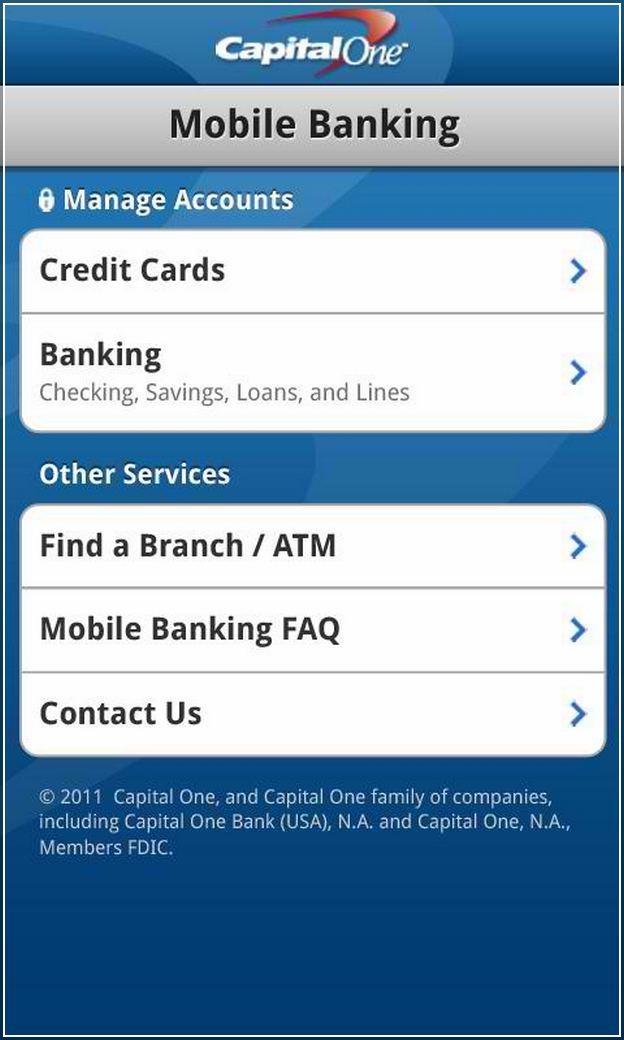 Capital One Banking Online App