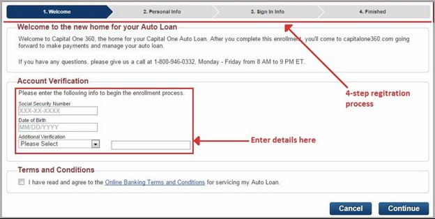 capital one car loan login