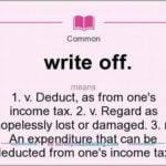 Category N Write Off Definition
