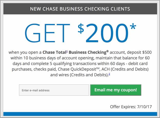 Chase Bank Direct Deposit Offer
