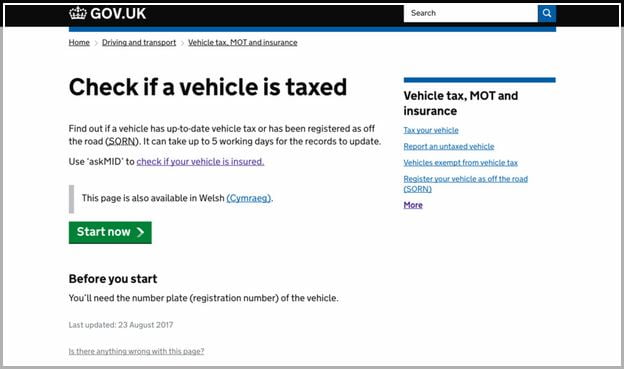 Check If A Car Is Insured Uk