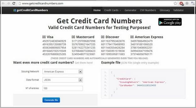 Fake Credit Card Info For Free Trials