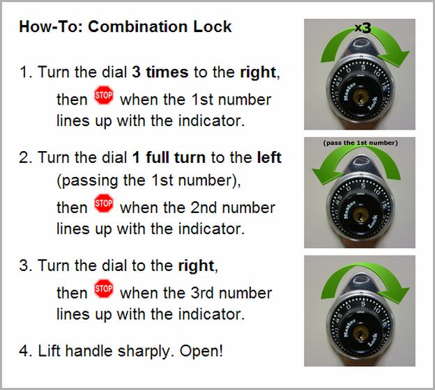 How To Open A Locker Combination