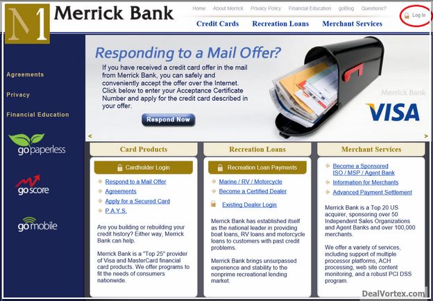 Merrick Bank Login Credit Card