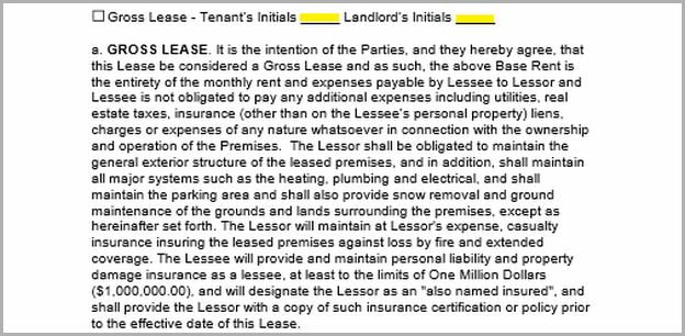 Modified Gross Lease Base Year