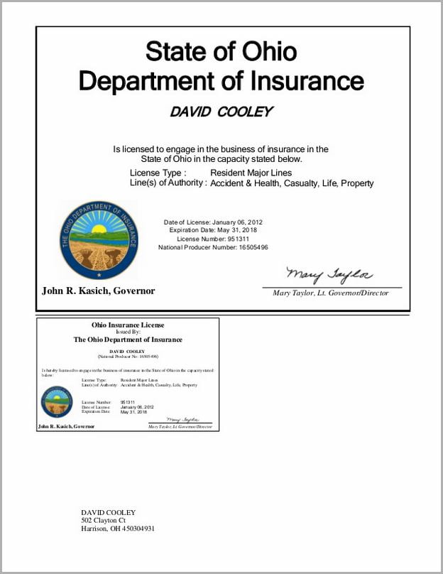 Ohio Department Of Insurance Ce