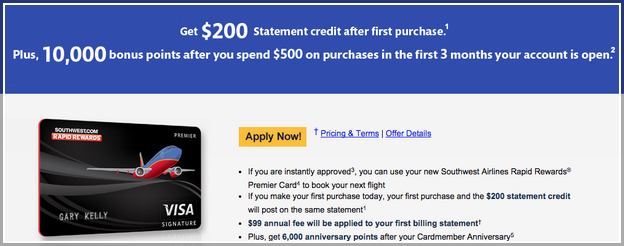 Southwest Credit Card Offers