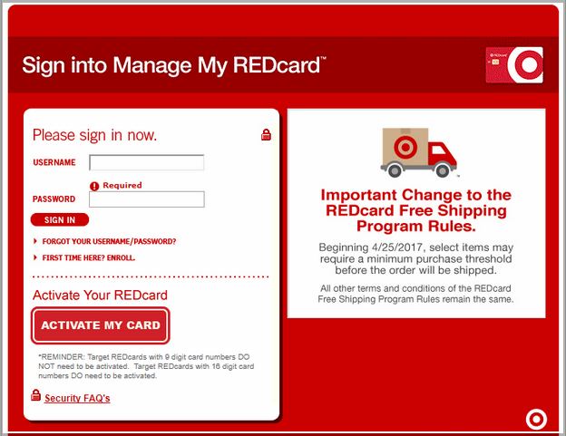 Target Credit Card Sign In Payment