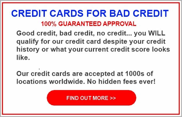 Unsecured Credit Cards For Bad Credit Instant Approval